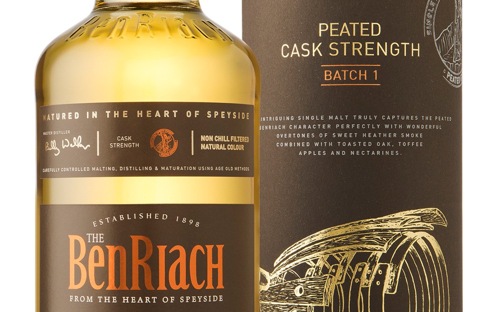 The BenRiach amplía su gama de whiskies de alta gama con Peated Cask Strength Batch 1