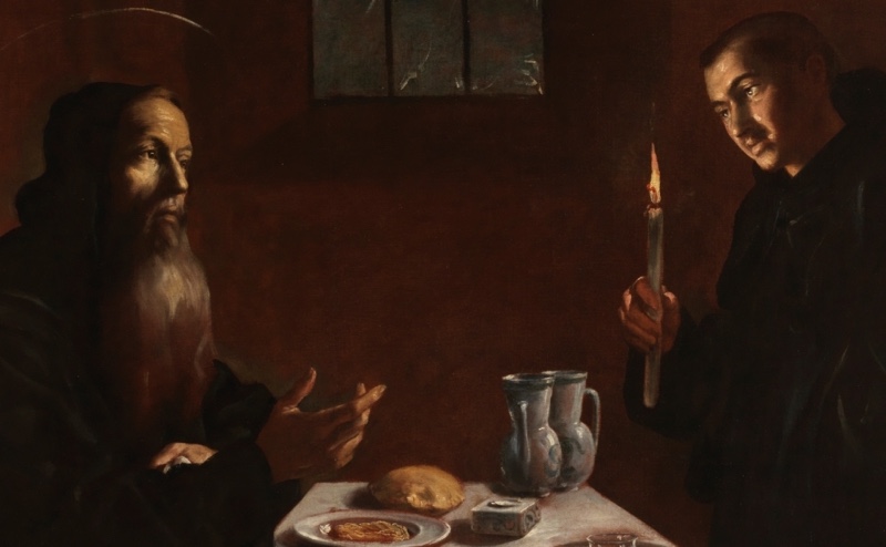 “La cena de San Benito” (Siglo XVII), de Fray Juan Andrés Rizi