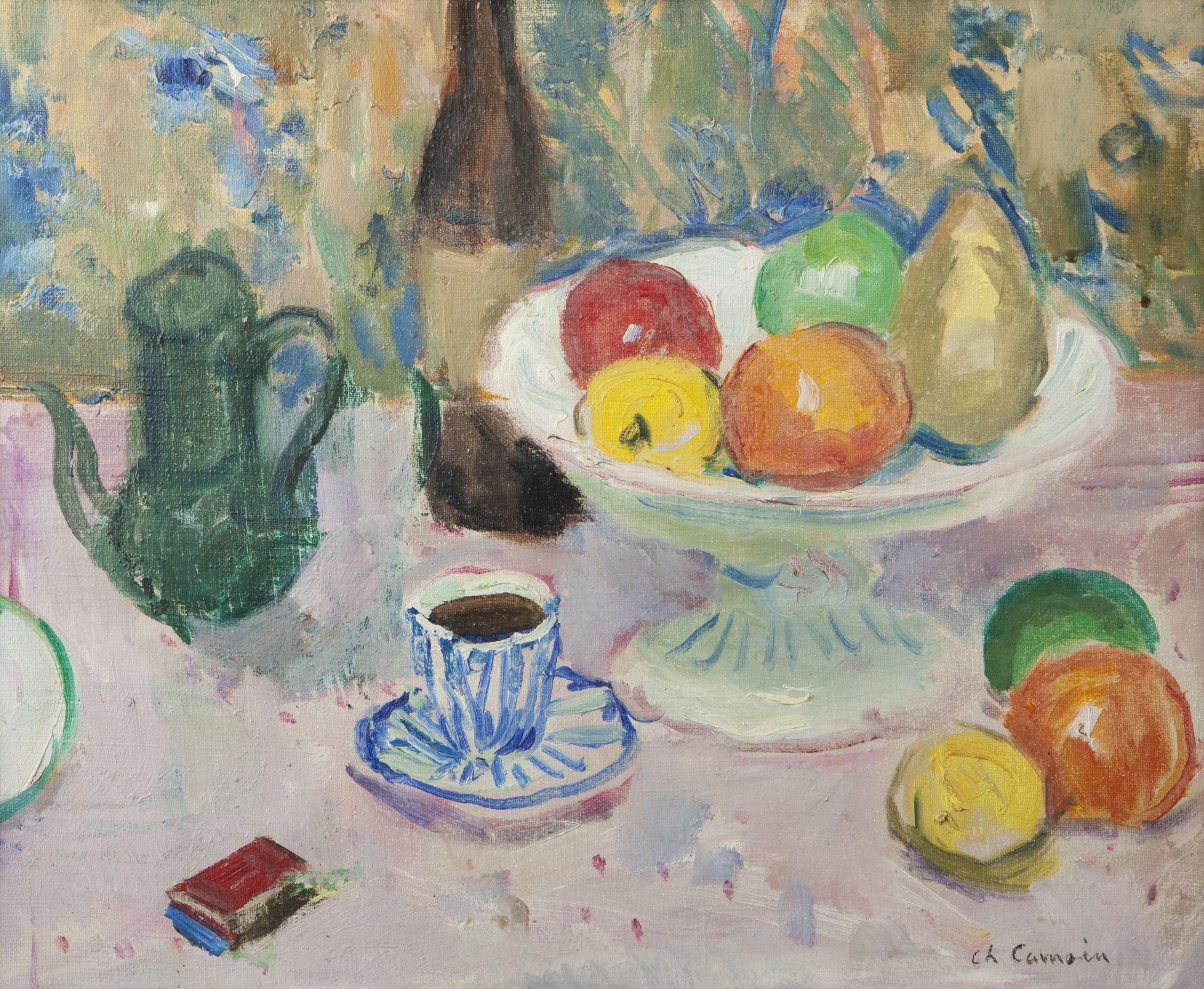 "Frutero y taza de café" (1952), de Charles Camoin