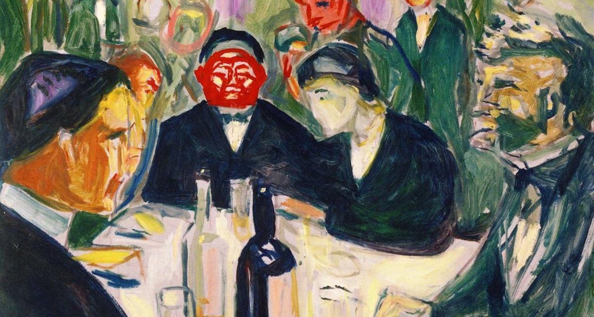 “Around the Drinking Table” (1927-1930), de Edvard Munch