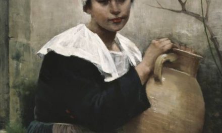 “Chica bretona con un frasco en la mano” (1884), de Amélie Lundahl