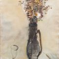 Flores en florero y una copa de vino (1980), de Nandor Mikola