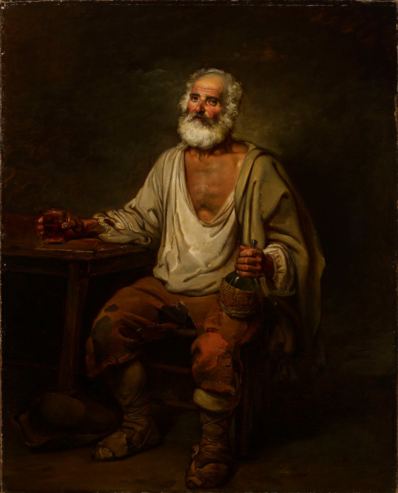 Hombre bebiendo vino (1822), de Aleksander Lauréus
