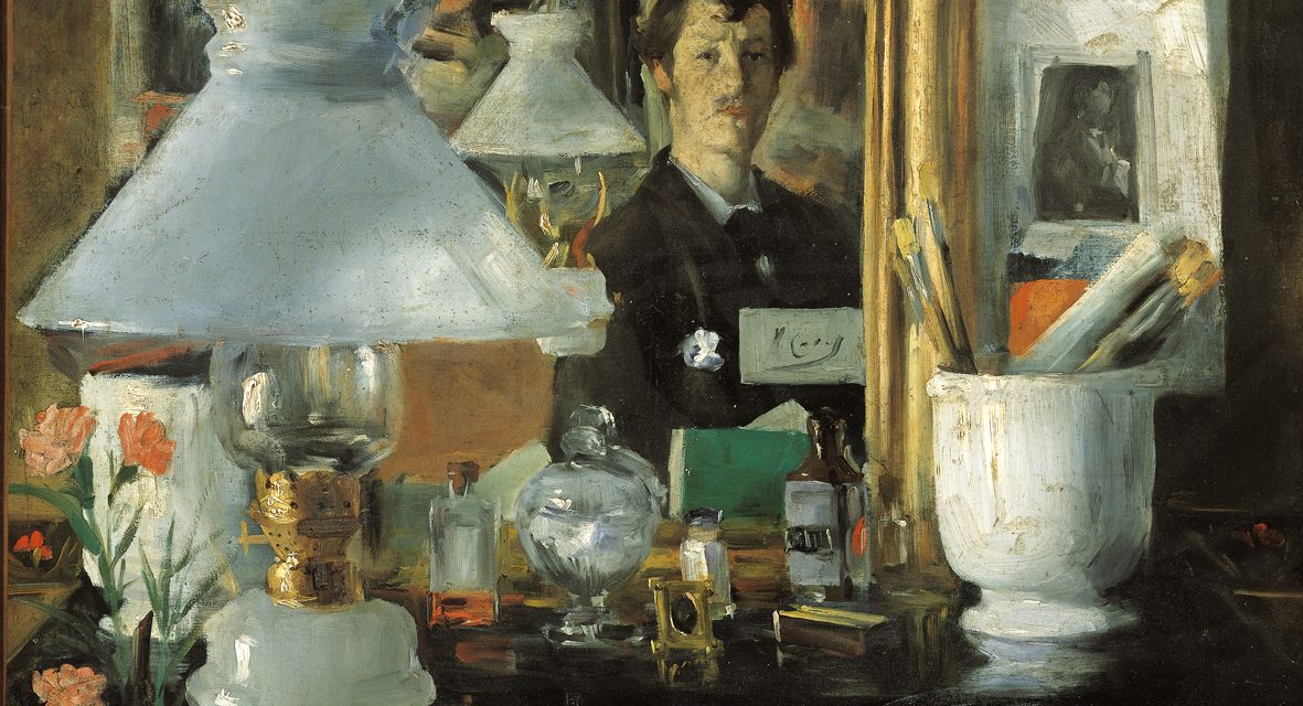 “Retrato en el espejo, París” (1882), de Maurice Lobre
