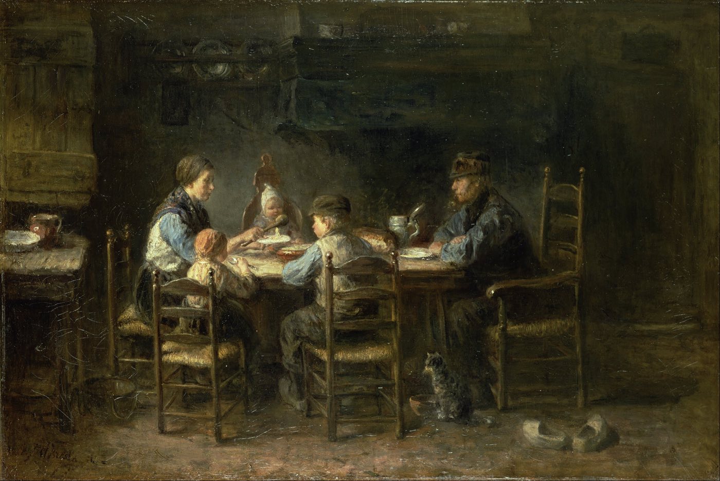 Jozef_Israëls_-_Peasant_family_at_the_table_-_Google_Art_Project