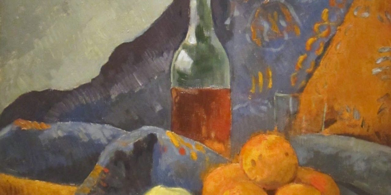 “Bodegón con fruta y botella de vino” (1909), de Paul Sérusier