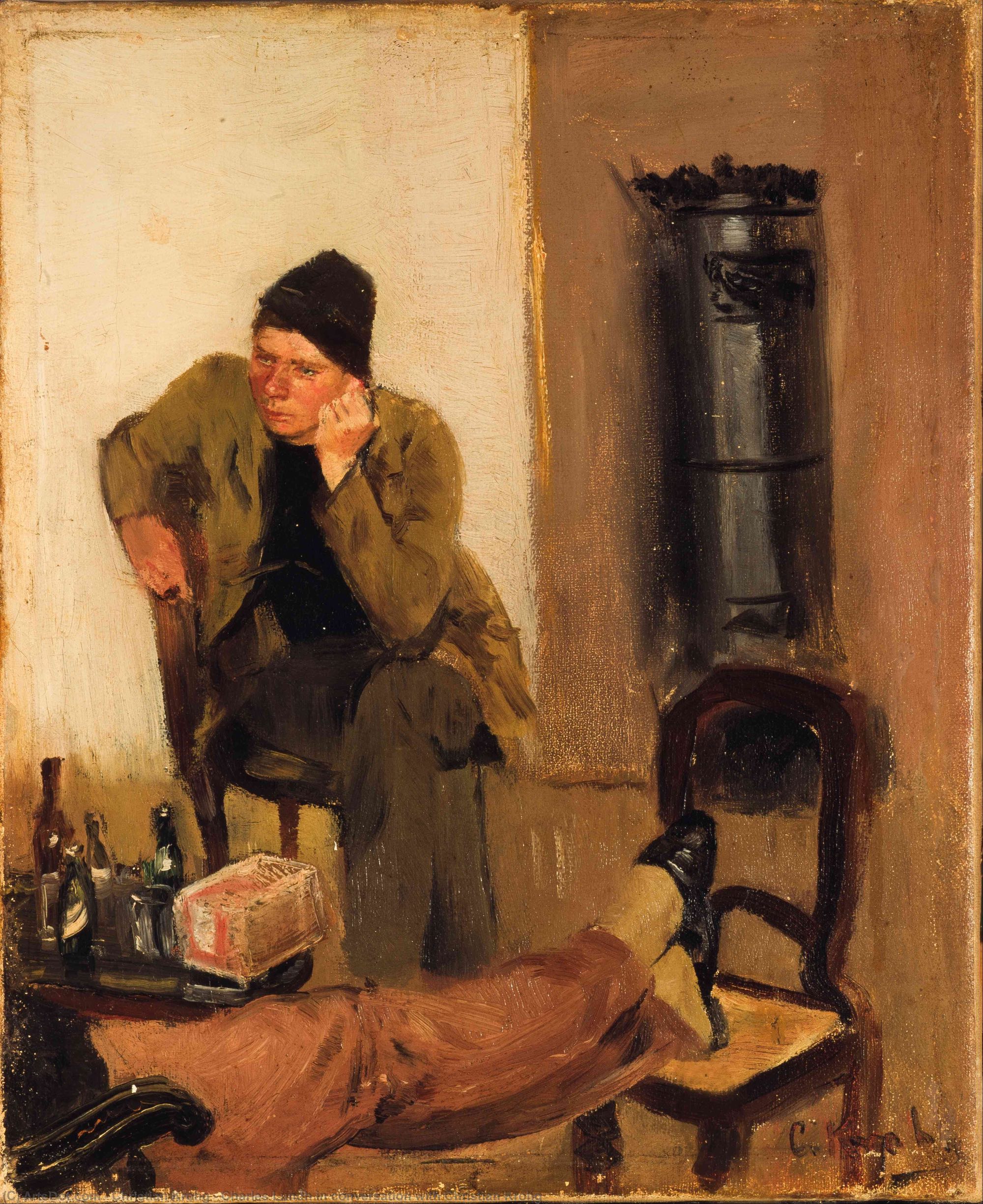 Charles Lundh en conversación con Christian Krohg (1883), de Christian Krohg