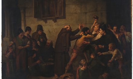“El reparto de la sopa en un convento de capuchinos” (1866), de Serafín Martínez del Rincón y Trives