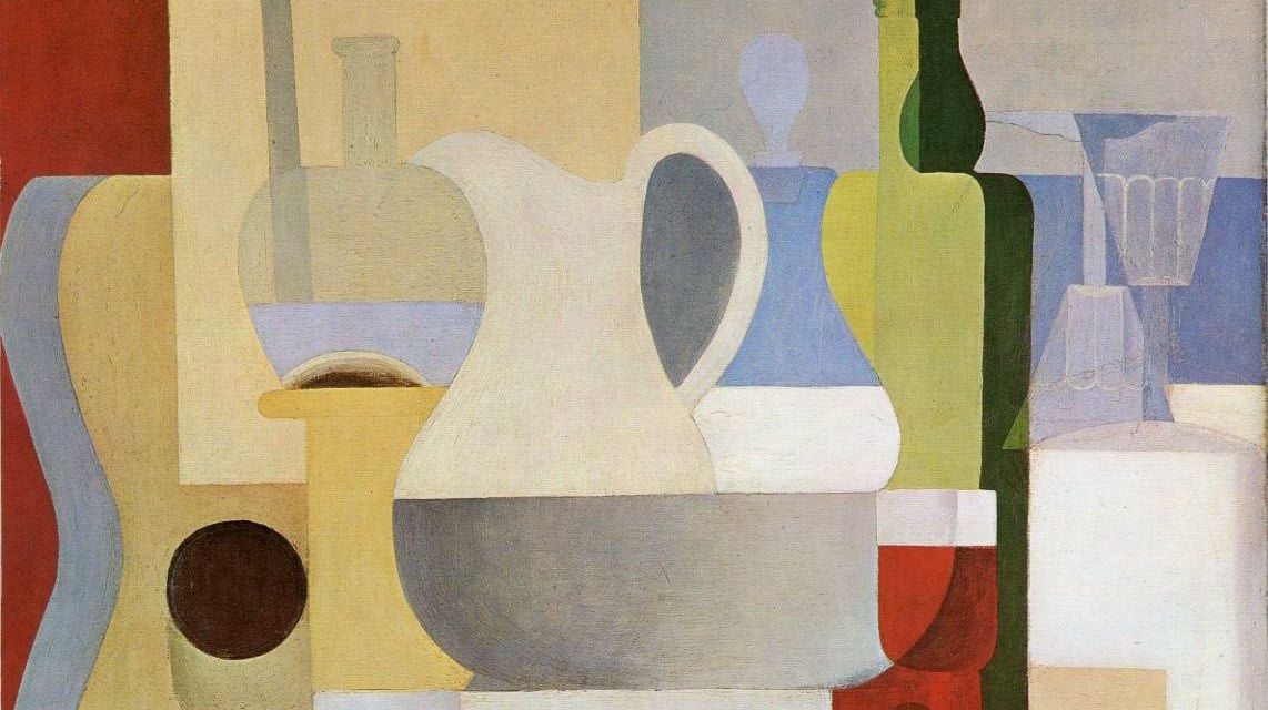 “Bodegón con copa de vino tinto” (1921), de Amédée Ozenfant