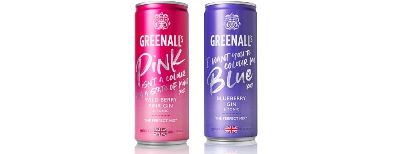 Greenall’s actualiza las latas de gin tonic RTD para Blueberry y Wild Berry