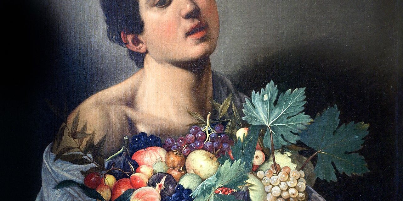 Reanimar plantador Extraordinario Niño con un cesto de frutas" (1593), de Caravaggio
