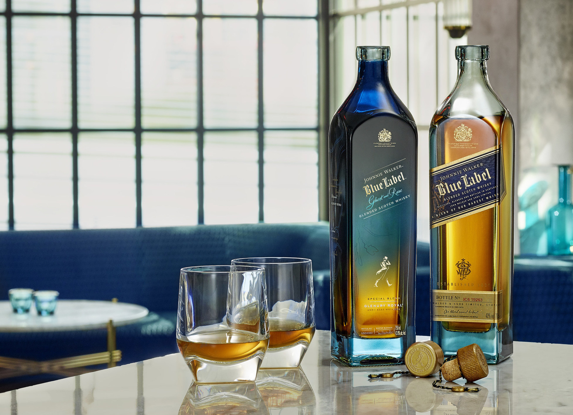 Discover exceptional rarity - Johnnie Walker Blue Label Ghost and Rare Glenury Royal