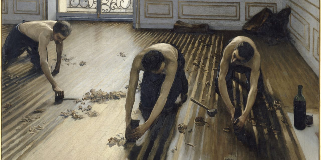 “Rascadores de piso” (1875), de Gustave Caillebotte