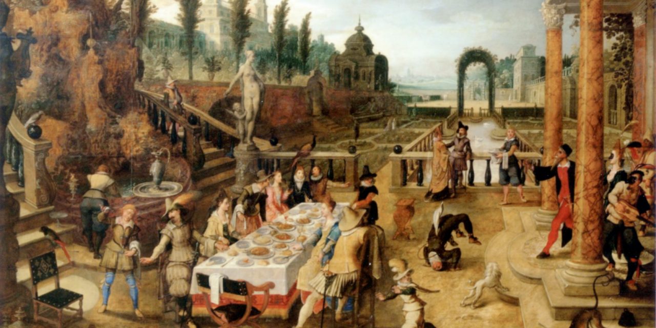 “Banquete en el jardín de un palacio italiano” (1602), de Sebastian Vrancx