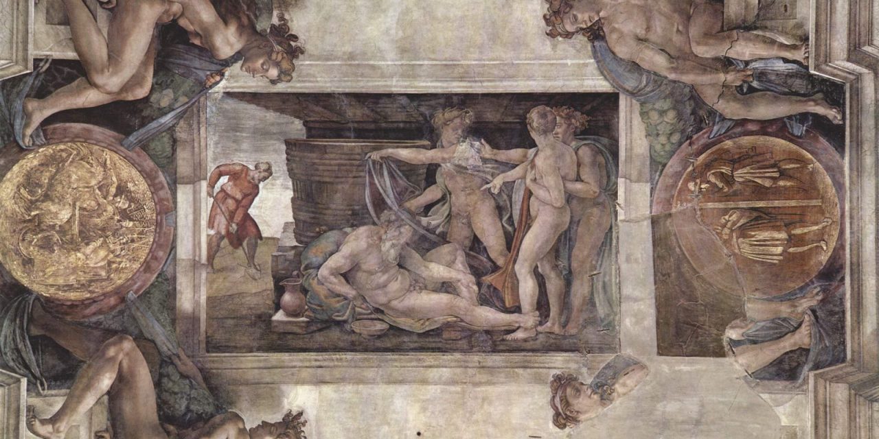 “La Embriaguez de Noé” (1509), de Miguel Ángel