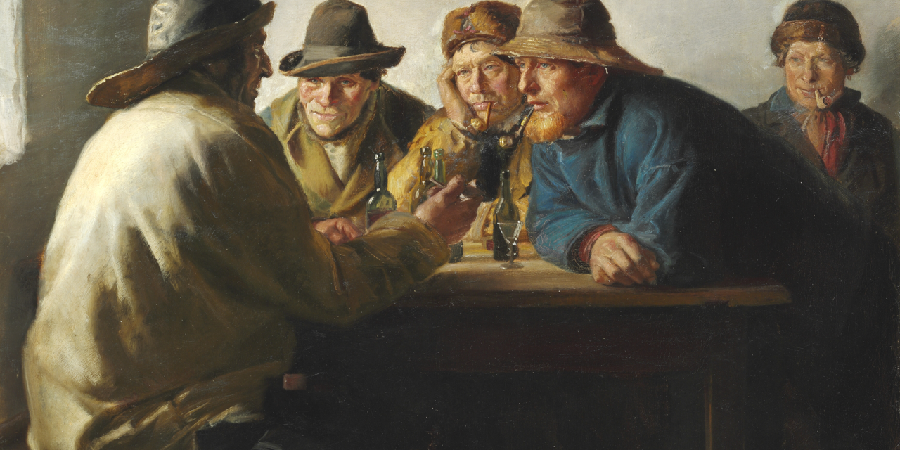 “Pescadores alrededor de una mesa beben” (1886), de Michael Ancher