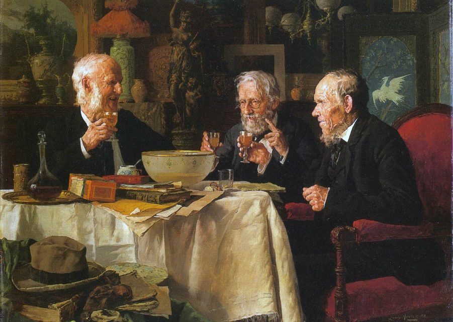 “El brindis” (1881), de Louis Moeller