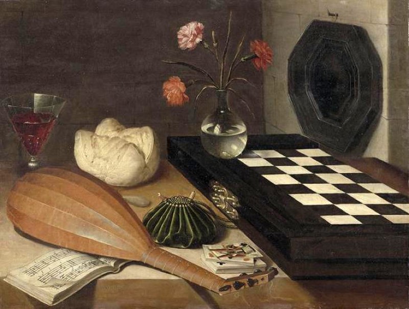 “Bodegón con juego de ajedrez” (1630), de Lubin Baugin