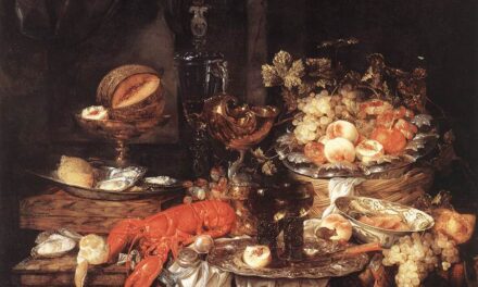 “Naturaleza muerta de un banquete con un ratón” (1667), de Abraham van Beyeren