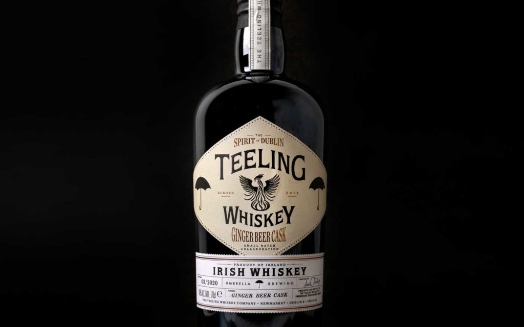 Teeling revela el whisky irlandés de cerveza de jengibre terminado en barril, Umbrella London Ginger Beer finished Teeling Whiskey