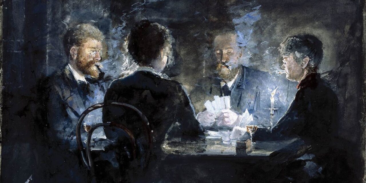 “Juego a la sombra en el hotel Brøndums” (1885), de Anna Palm de Rosa