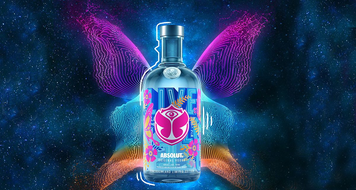 Absolut Vodka y Tomorrowland se unen en una botella de edición limitada, The Absolut x Tomorrowland 2021