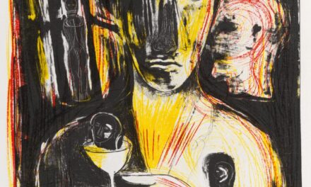 “Figura con copa de vino” (1989), de Mimmo Paladino