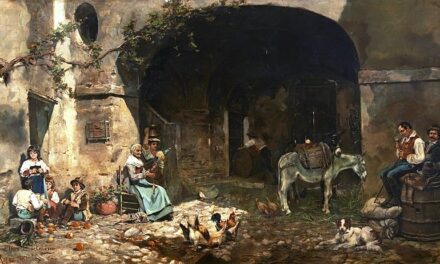 “El patio de un parador” (1887), de Elena Brockmann