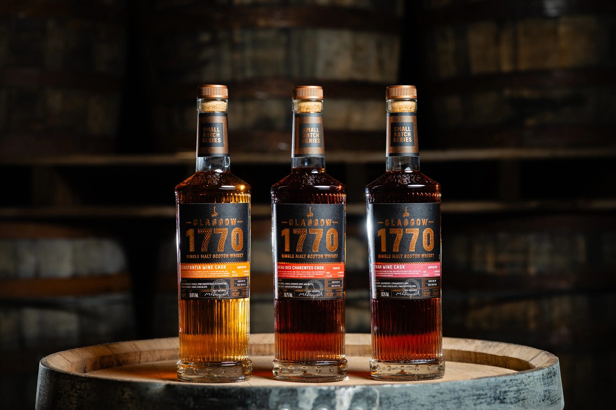 Glasgow Distillery announces trio of rare wine cask whiskies