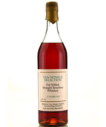 El whisky Bourbon puro de 17 años Old Rip Van Winkle Selection es uno de los bourbons más caros del mundo.