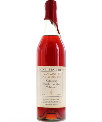 El whisky Old Rip Van Winkle 'Van Winkle Special Reserve' Corti Brothers de 19 años es uno de los bourbons más caros del mundo.