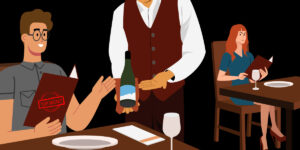 La carta de vinos fuera del menú de un restaurante debe parecer especial, no exclusiva